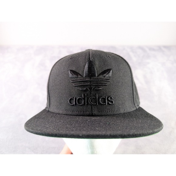 adidas Other - Adidas Originals Trefoil Snapback Hat Black Green Bottom Flat Brim Cap RN 90288